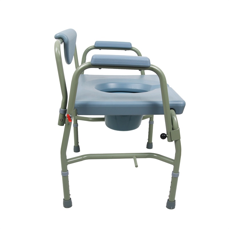 كرسي مرحاض قابل لتعديل الارتفاع مع مسند ظهر قابل للإزالة