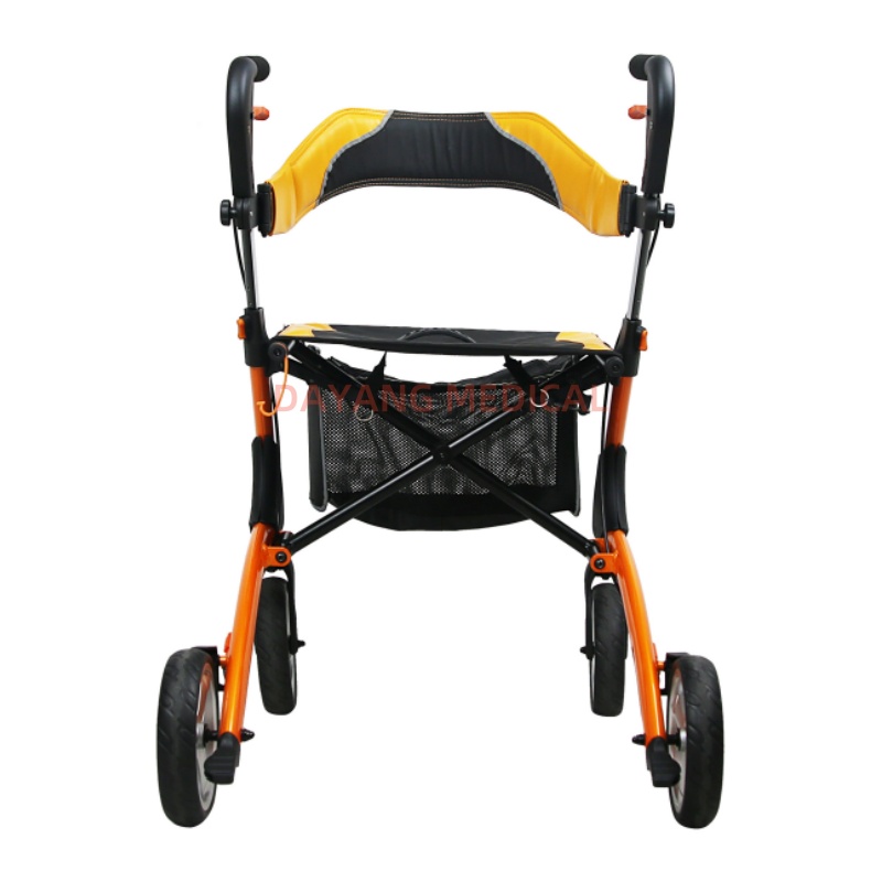 DH04202 Portable Aluminum Rollator with Seat and Storage Bag