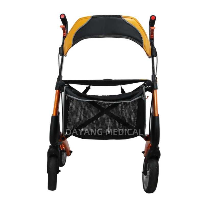 DH04202 Portable Aluminum Rollator with Seat and Storage Bag