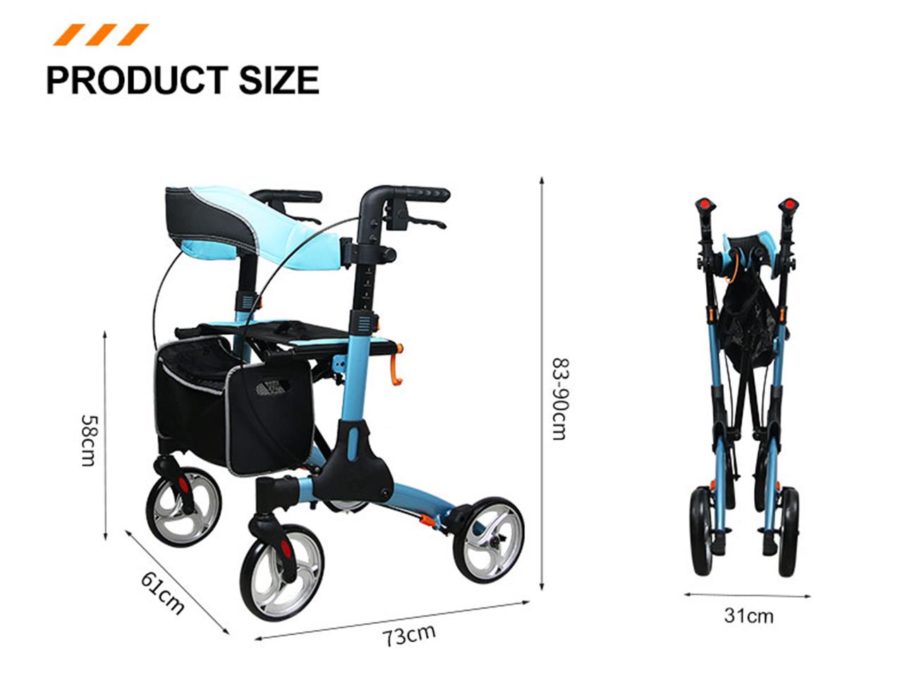 lightweight folding rollator