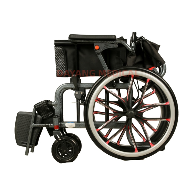 New Lightweight Folding Aluminum Alloy Manual Wheelchair