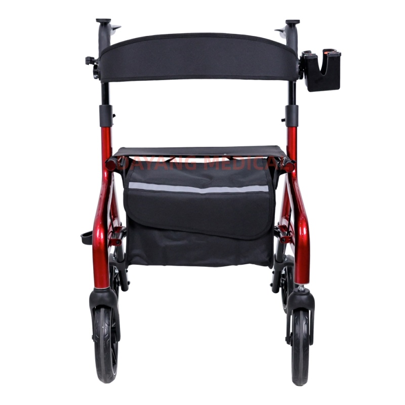 Safe & Stable Aluminum Rollator with Reflectors & Brakes