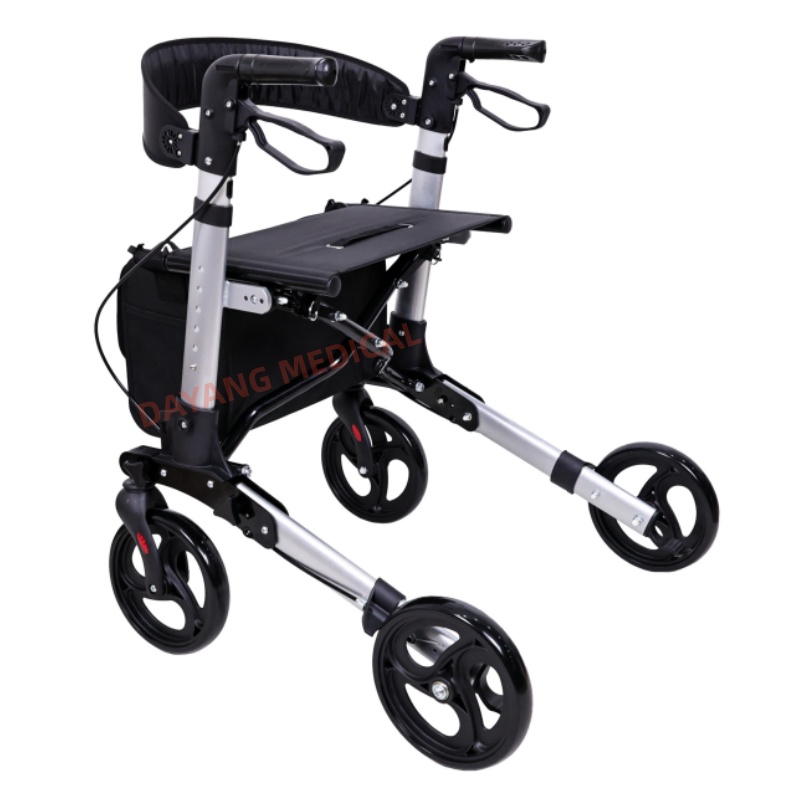 Aluminum Rollator-Adjustable, Foldable & Lightweight