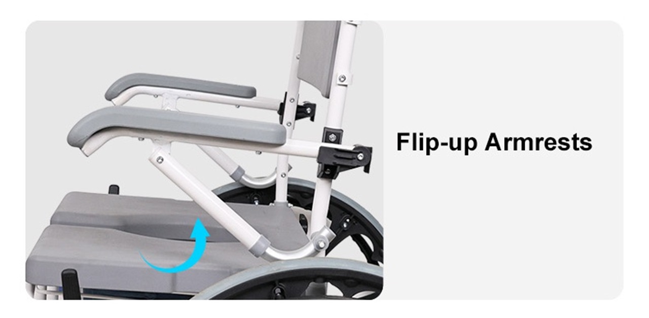 wheeled commode chair