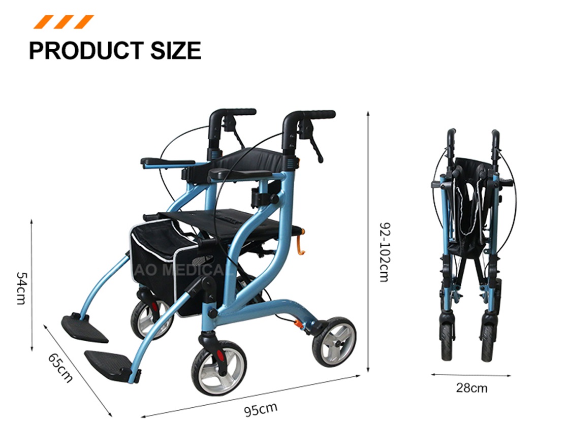 lightweight rollator with seat lightweight rollator with seat