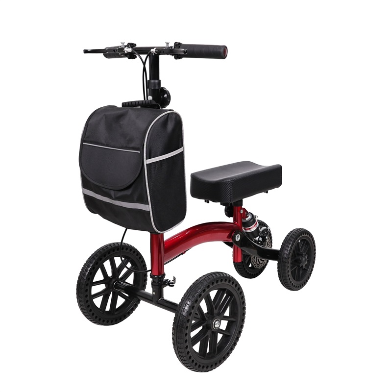 Knee Walker with Ergonomic Knee Pad & 12" PU Wheels for Smooth, Comfortable Mobility Knee Walker with Ergonomic Knee Pad & 12" PU Wheels for Smooth, Comfortable Mobility