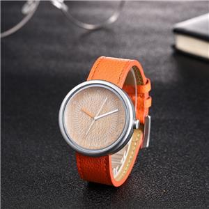Naturalny zegarek męski ze skóry wołowej w stylu vintage