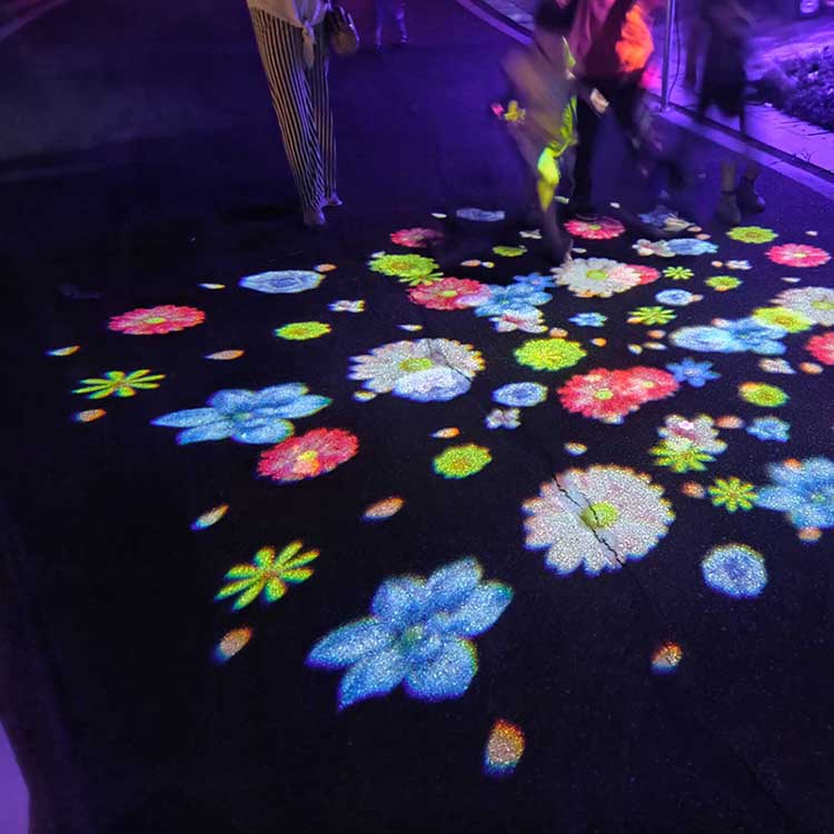 Proyecto de luz de logotipo de flores dinámicas 3D