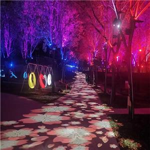 Outdoor dynamic pattern projection light