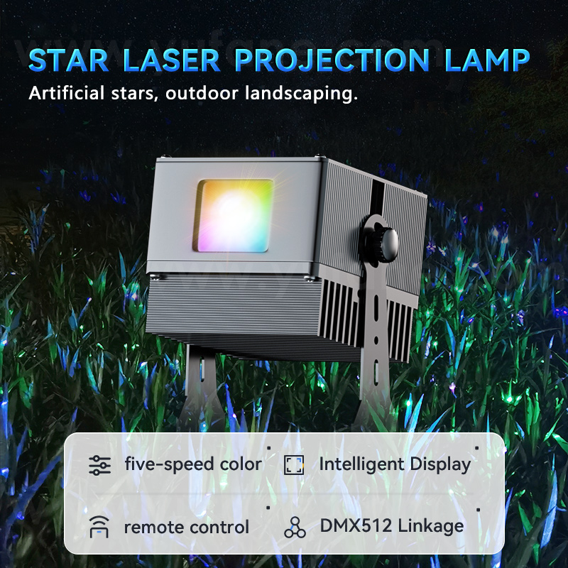 Yufan Dynamic Starry Night Projection Lamp Outdoor Atmosphere Project Lighting Park Starry Decoration Laser Light Gobo Projector