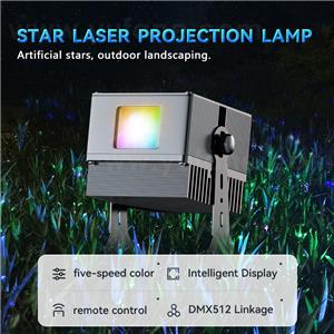 Yufan Dynamic Starry Night Projection Lamp Outdoor Atmosphere Project Lighting Park Starry Decoration Laser Light Gobo Projector