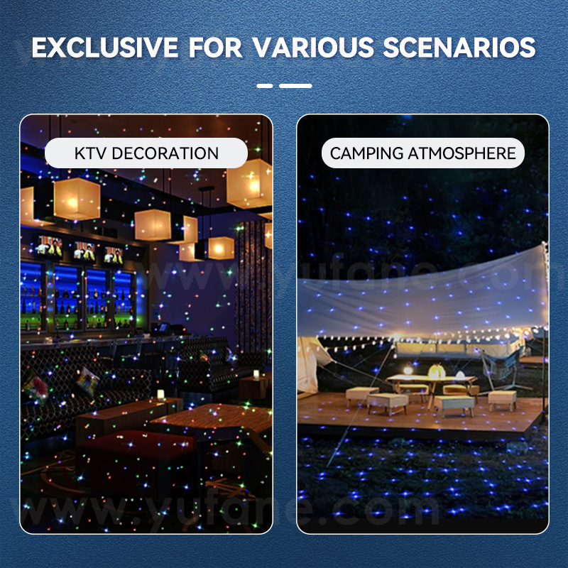 Yufan Dynamic Starry Night Projection Lamp Outdoor Atmosphere Project Lighting Park Starry Decoration Laser Light Gobo Projector