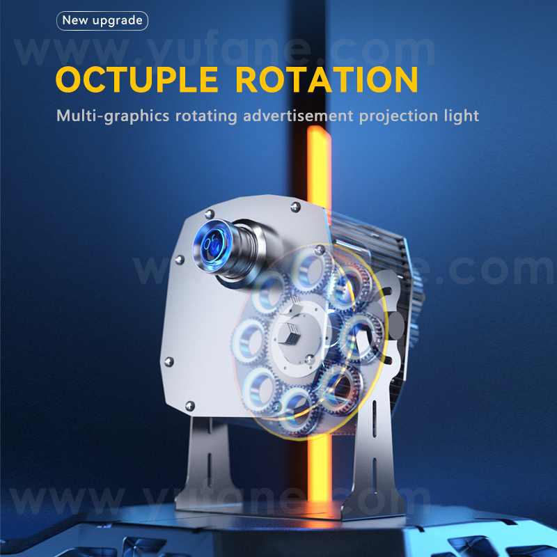 Yufan Eight Figure Static Switch Advertising Projector Light Outdoor IP67 Waterproof Ground Signboard Custom Gobo logo Projector