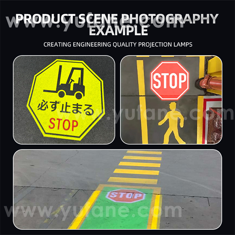 Yufan High Power Industrial Sensor Projection Light Overhead Crane Crane Safety Warning logo Workshop Forklift Gobo Projector