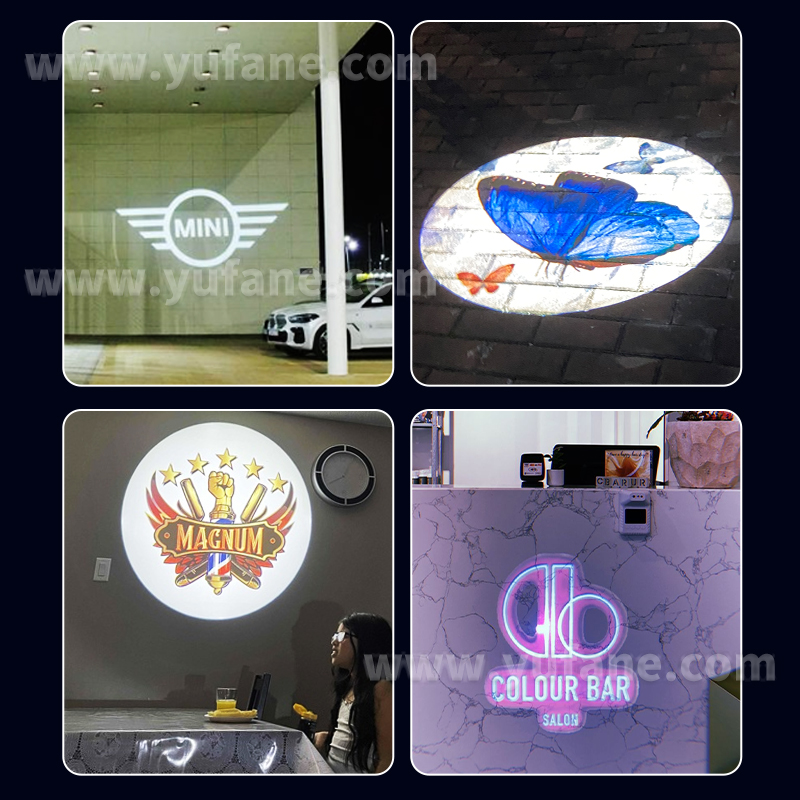 Yufan Four Figure Static Switch Advertising Projector Light Outdoor IP67 Waterproof Ground Signboard Custom Gobo logo Projector