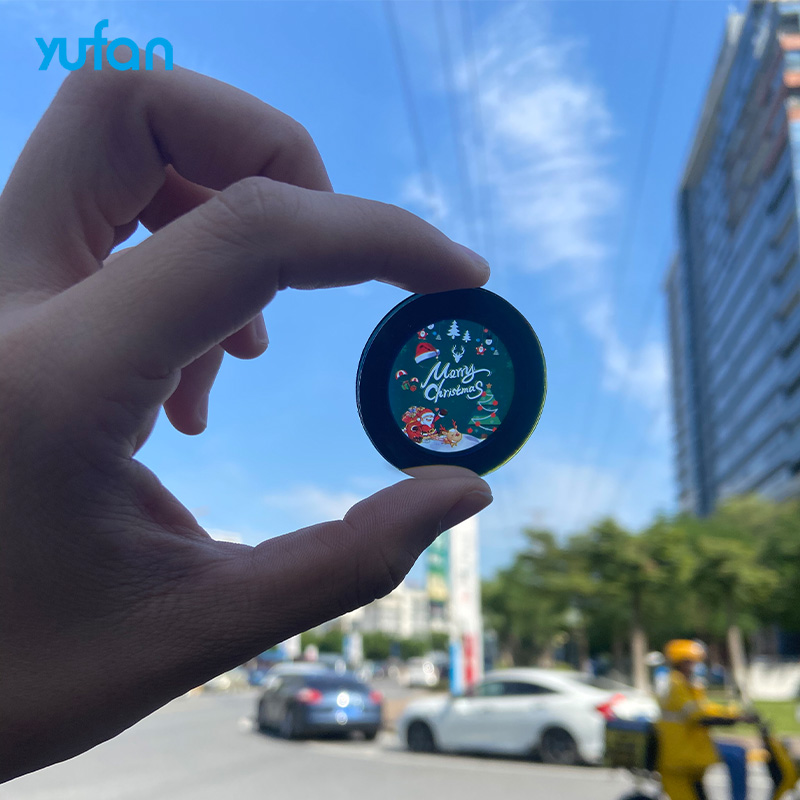 Yufan Oem Gobo Lens Laser Process Custom 37mm 53mm Single Two Three Full Color Thicknesquartz Glass Filter logo Projector