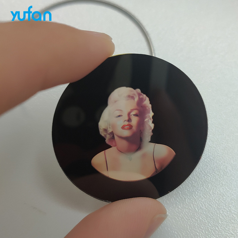 Yufan Oem Gobo Lens Laser Process Custom 37mm 53mm Single Two Three Full Color Thicknesquartz Glass Filter logo Projector