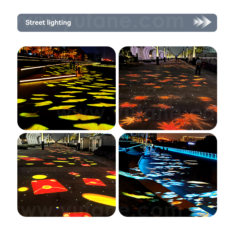 Yufan Seven Figure Dynamic Pattern Projection Light Wedding Decorations Outdoor Waterproof Advertising Light Gobo logo Projector