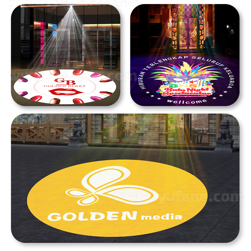 Yufan Movable and Static Gobo Projector Indoor Pattern Spotlight Outdoor Waterproof Custom Advertising logo Projection Light