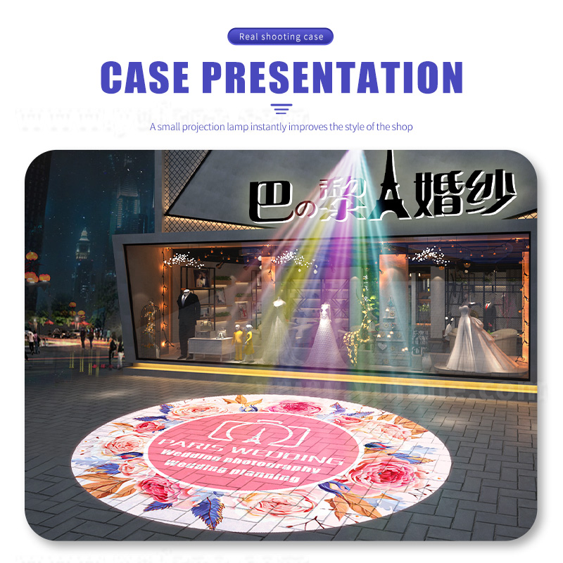 Yufan Movable and Static Gobo Projector Indoor Pattern Spotlight Outdoor Waterproof Custom Advertising logo Projection Light