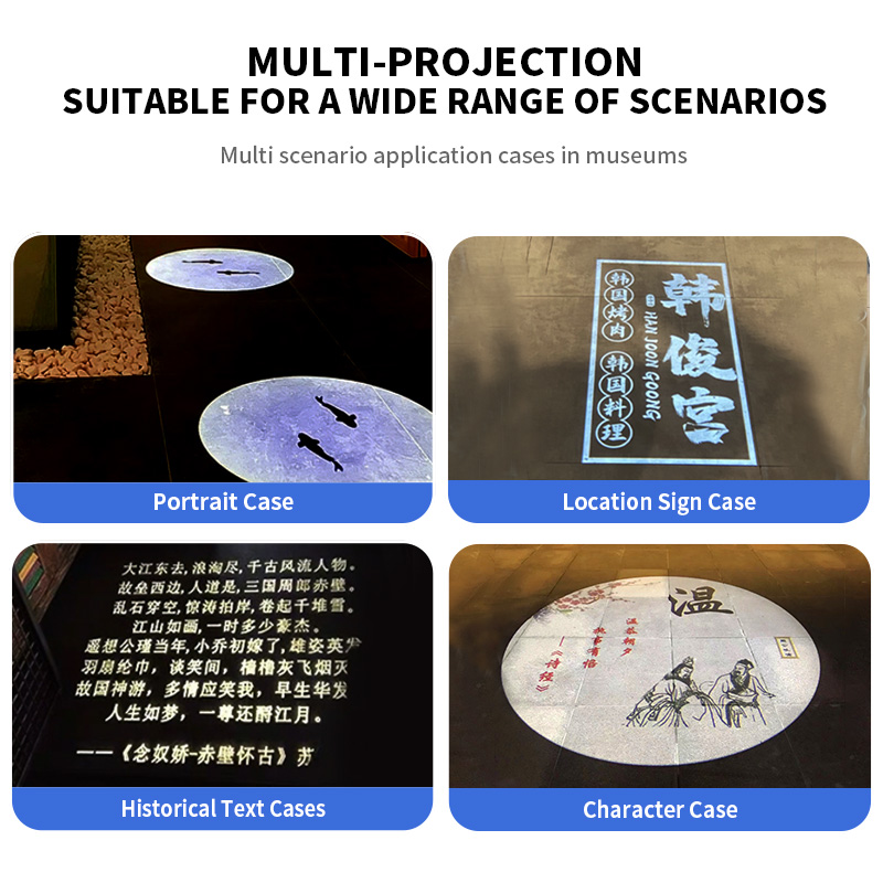 Yufan Embedded Gobo Projector Indoor Concealed Floor Guidelines Custom Pattern Signage Ceiling Advertising logo Projection Light
