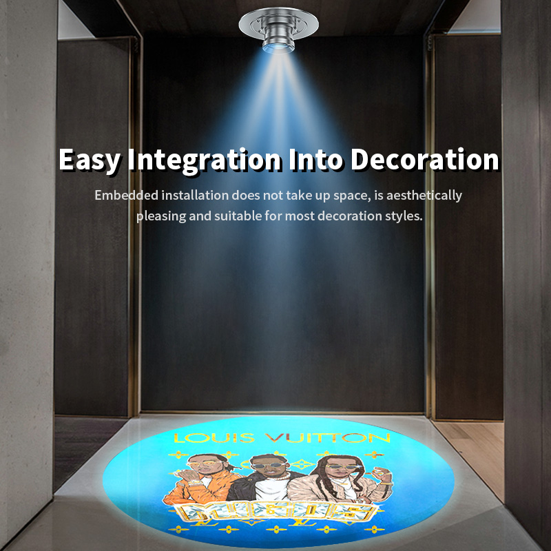 Yufan Embedded Gobo Projector Indoor Concealed Floor Guidelines Custom Pattern Signage Ceiling Advertising logo Projection Light