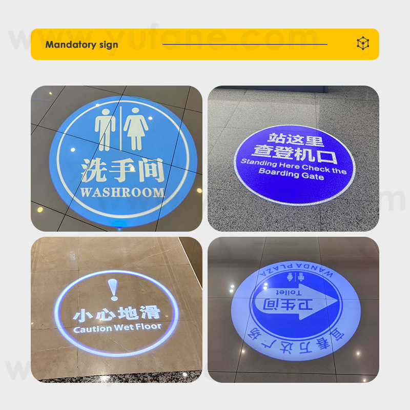 Yufan Four Figure Rotating Advertising Projector Light Outdoor IP67 Waterproof Ground Signboard Custom Gobo logo Projector