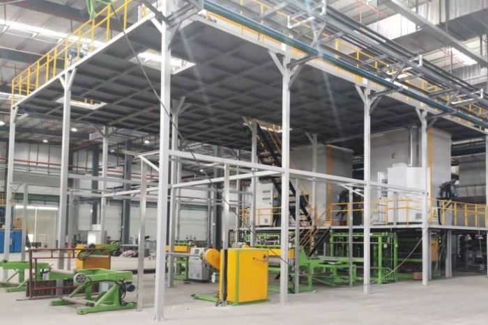 Chinese IXPE foaming machine finish installation