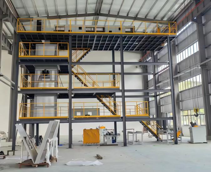 Another new gas IXPE foaming machine of Qinding Company has begun installation in a eastern city China