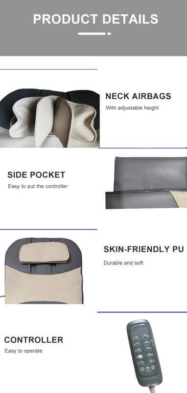 Foldable Shiatus Stretching Heating Airbags Massage Mattress