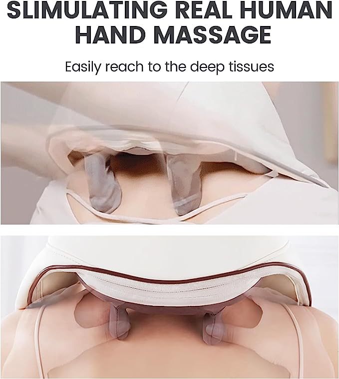 Máy mát xa cổ và vai Shiatsu chạy điện thông minh có nhiệt