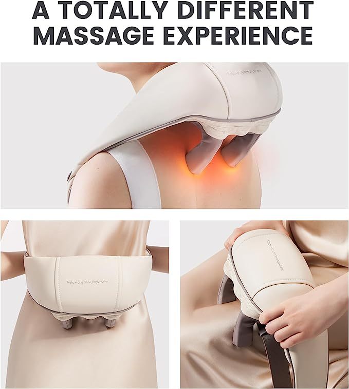 Máy mát xa cổ và vai Shiatsu chạy điện thông minh có nhiệt