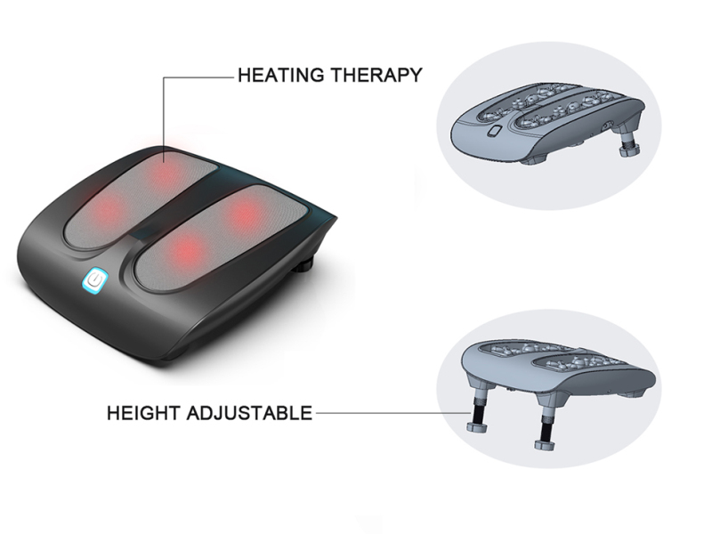 Shiatsu Acupressão Amassador Aquecedor Massageador de Pés
