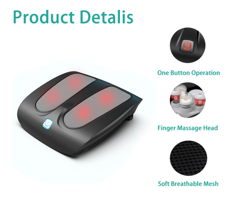 Shiatsu Acupressão Amassador Aquecedor Massageador de Pés