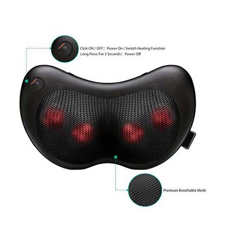 Electric Back Neck Shoulder Massage Pillow With Heating