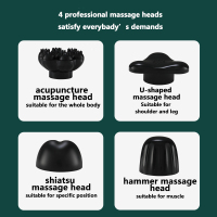 Pistola de masaje portátil con forma de delfín para cuello y hombros