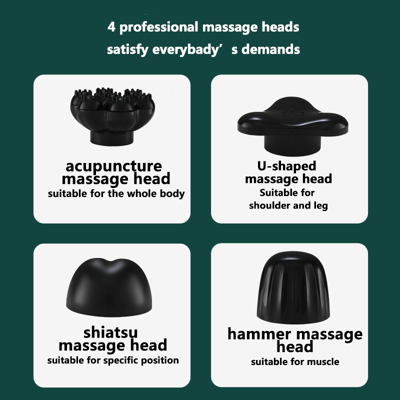 Pistola de masaje portátil con forma de delfín para cuello y hombros