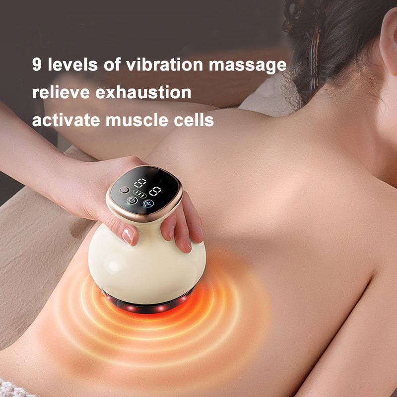 Bekvämt laddad elektrisk meridianmassageenhet Rött ljus Värmeinstrument för kontorsavslappning Skrapverktyg