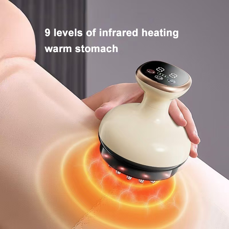 Bekvämt laddad elektrisk meridianmassageenhet Rött ljus Värmeinstrument för kontorsavslappning Skrapverktyg