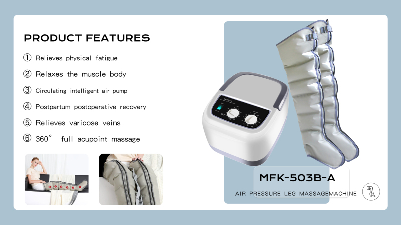 베코지 공기 압축 요법 마사지기 휴대용 가정용 다리 및 열 진동과 지압 기능을 갖춘 회복 및 휴식용