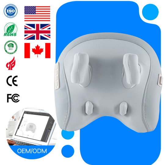 Masajeador cervical eléctrico Shiatsu con calefacción 3D para hombros, cuello y cuello.