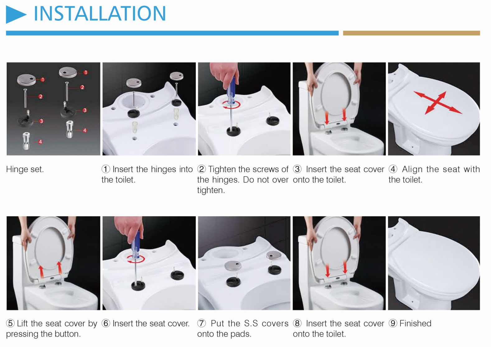 top fixing toilet seat