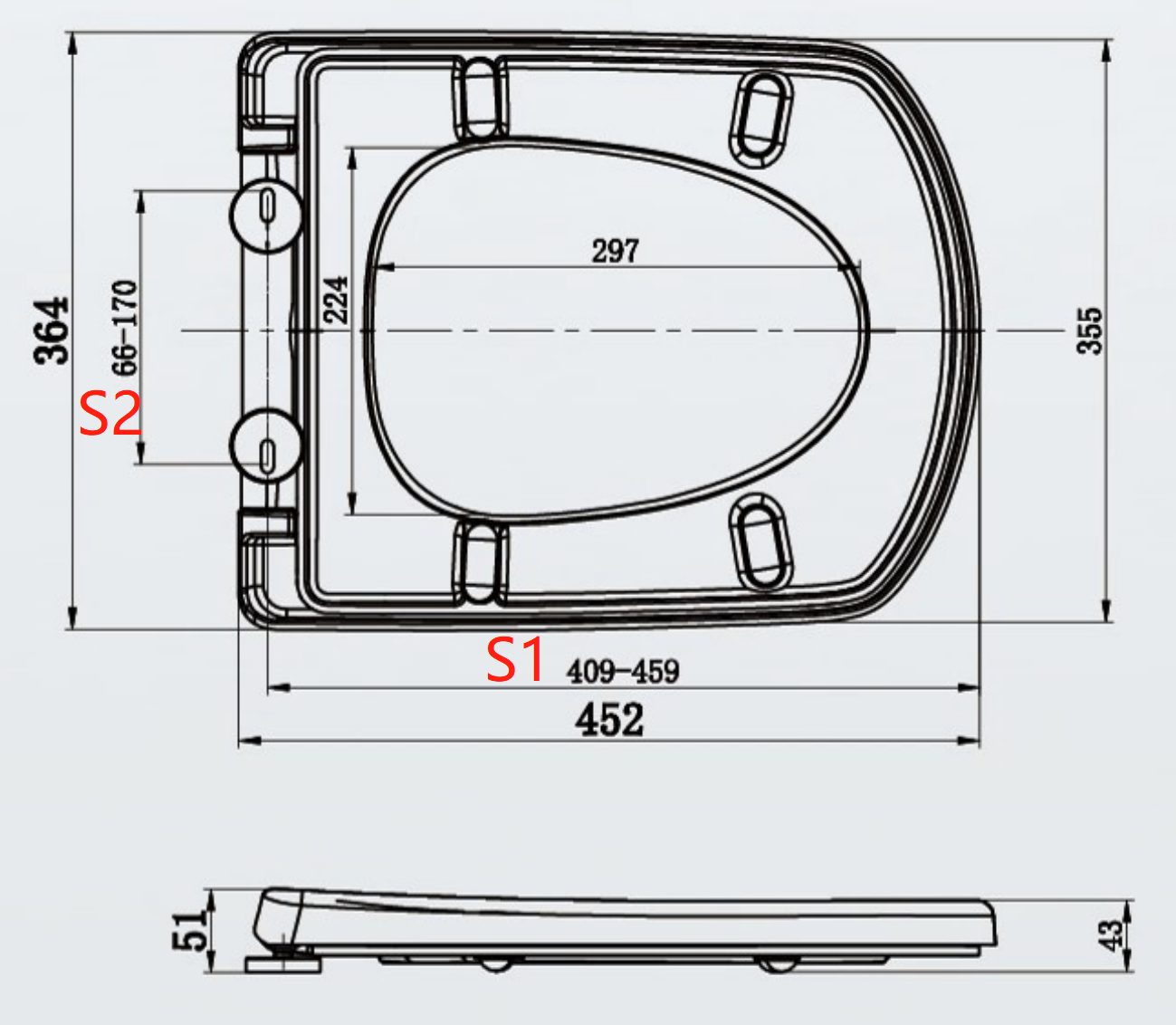 adjustable toilet seat