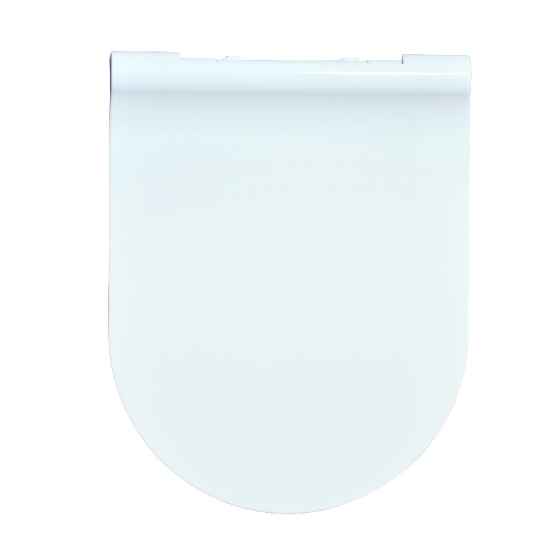 U Shaped Fix Self Closing White Duroplast Toilet Seat