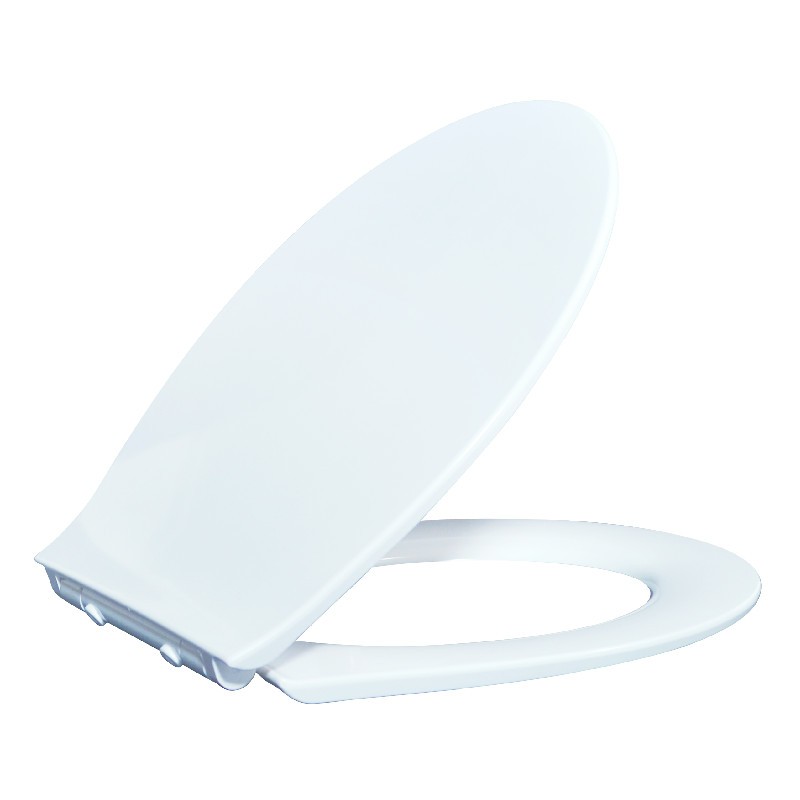 White Color Fix Soft Close Round Bowl Toilet Seat