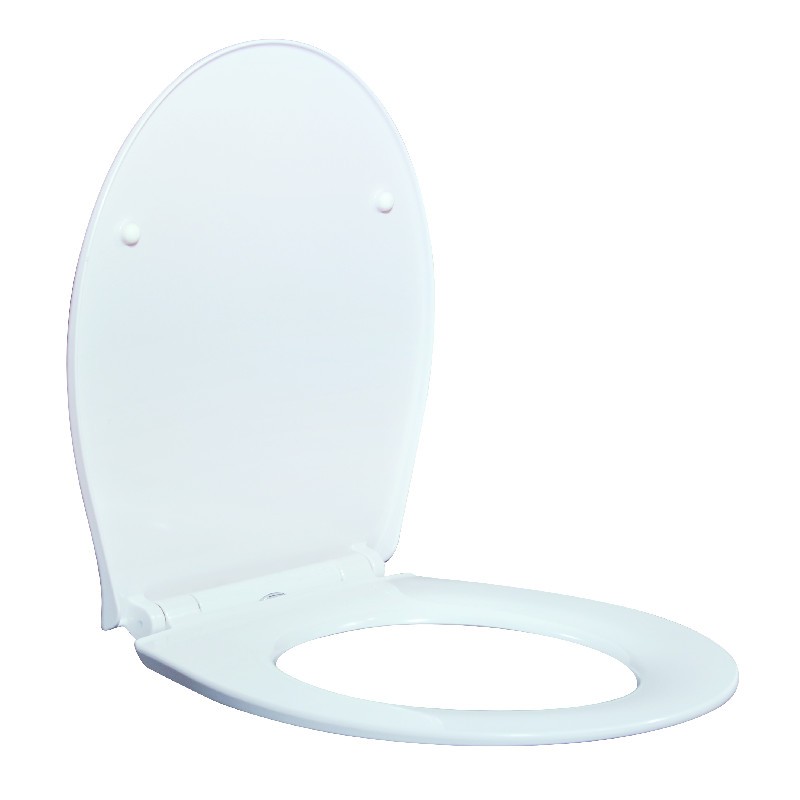 White Color Fix Soft Close Round Bowl Toilet Seat