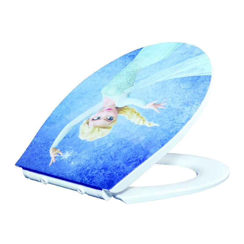 Kundenspezifisches Design Disney Frozen Print Dünnes WC Uf Runder Toilettensitz