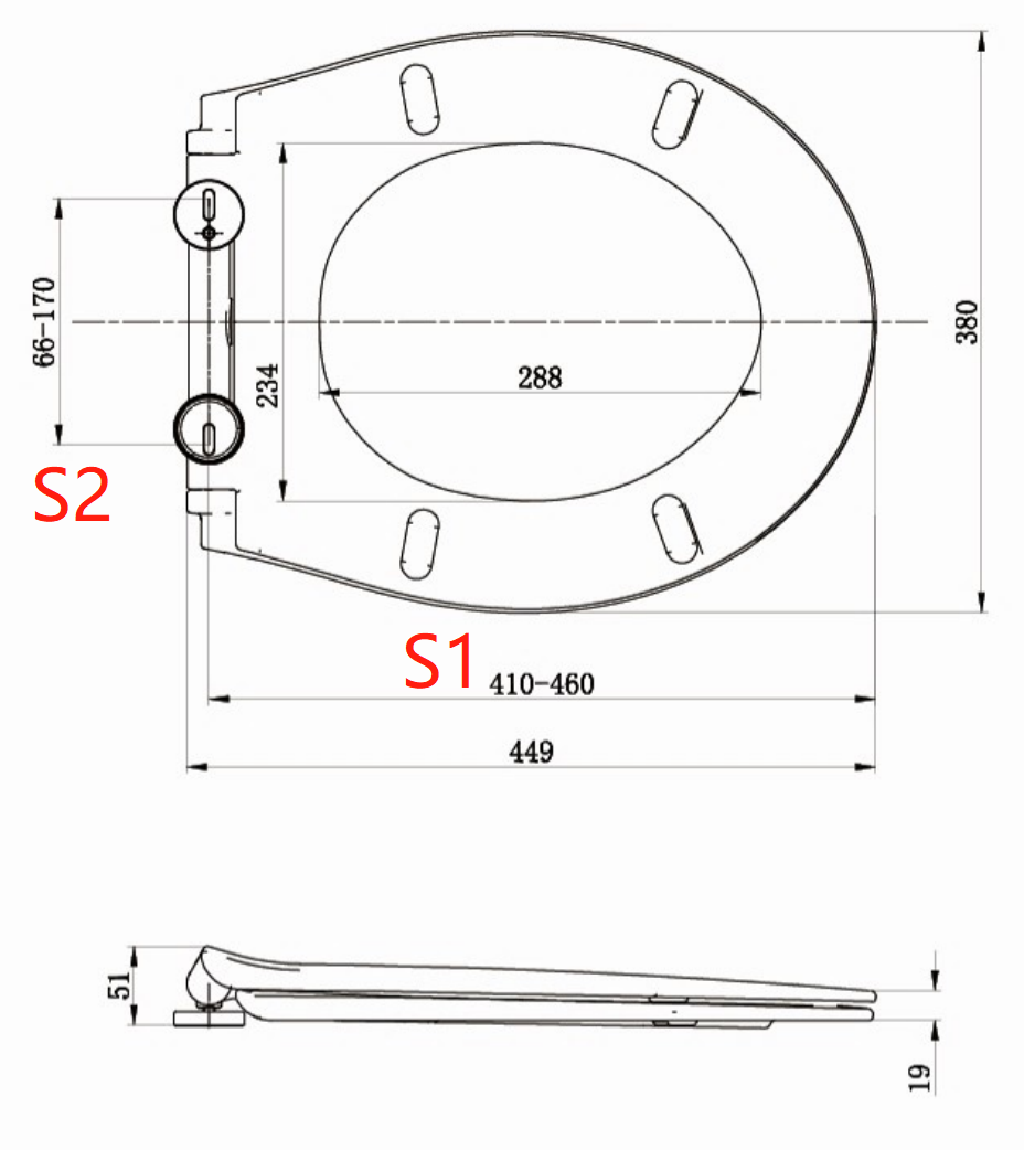 large round toilet seat