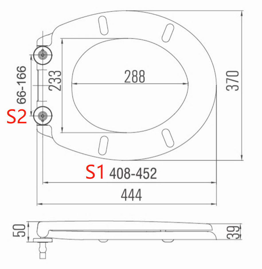 assento de toalete oval grande