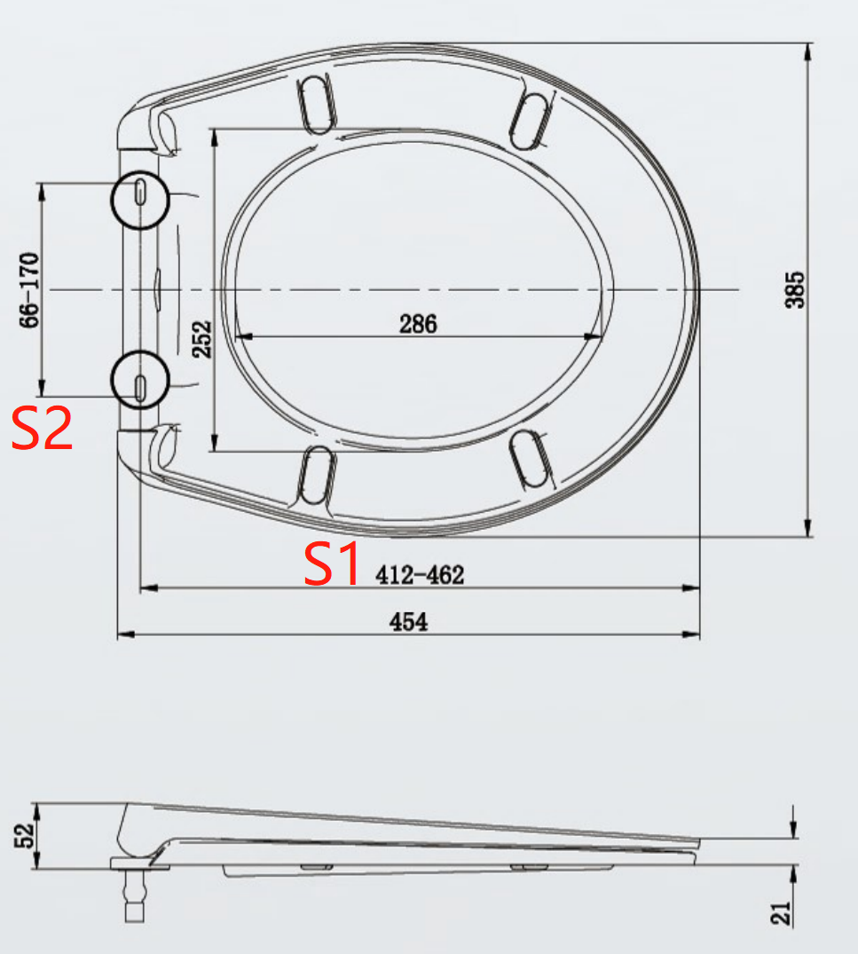 white oval toilet seat